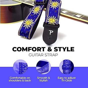 Amazon | P Perri's Leathers Ltd. ジャガード ギターストラップ